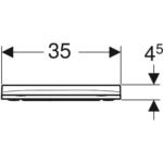 WC sedadlo Geberit Smyle Square, úzky dizajn, s aut. zatváraním, biela