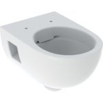 Závesné WC s hlb. splach. Selnova, čiastočne uzavretý tvar,Rimfree: T=53cm, biela
