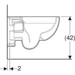 Závesné WC s hlb. splach. Selnova, čiastočne uzavretý tvar,Rimfree: T=53cm, biela