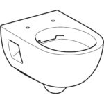 Závesné WC s hlb. splach. Selnova, čiastočne uzavretý tvar,Rimfree: T=53cm, biela