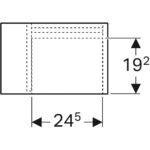 Bočný prvok Geberit iCon s úložným boxom: B=37cm, H=40cm, T=27.3cm, Láva / Matne lakované, 841238000