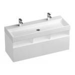 Umývadlo Natural Duo 1200 mm, bez prepadu/s otvorom pre batérie, biela