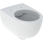 Závesné WC s hlb. splach. Selnova, zvýšené, uzavretý tvar, Rimfree: T=53cm, biela