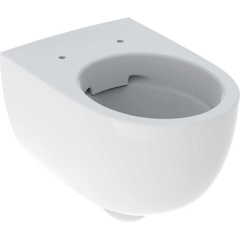 Závesné WC s hlb. splach. Selnova, zvýšené, uzavretý tvar, Rimfree: T=53cm, biela