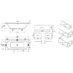 Vaňa CITY SLIM 180 x 80 snowwhite