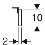 Držiak na uteráky Geberit Preciosa II, pre Umývadlo: L=48.5cm, Pochrómované