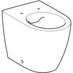 Stojacie WC s hlbokým splach. Geberit iCon, skryté upevnenie, Rimfree, biela