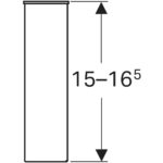 Súprava nožičiek Geberit (2 ks): H=15–16.5cm, Pochrómované