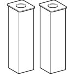 Súprava nožičiek Geberit (2 ks): H=15–16.5cm, Pochrómované