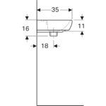 Malé umývadlo Selnova Square: biela