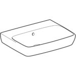 Umývadlo Geberit Selnova Square: B=55cm, T=44cm, biela