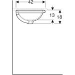 Vstavané umývadlo Geberit VariForm, okrúhle: D=39cm, biela