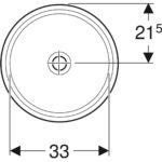 Vstavané umývadlo Geberit VariForm, okrúhle: D=39cm, biela