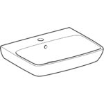 Umývadlo Geberit Selnova Square: B=60cm, T=46cm, biela