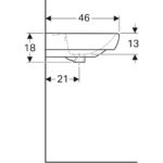 Umývadlo Geberit Selnova Square: B=60cm, T=46cm, biela