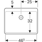 Viacúčelový drez Geberit Publica s prepadom: B=50cm, H=20cm, T=39cm