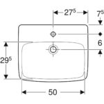 Polozápustné umývadlo Geberit Selnova Square: B=55cm, biela