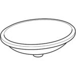 Vstavané umývadlo Geberit VariForm, oválne: B1=50cm, T=46cm, biela
