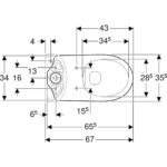 Stojacie WC Selnova pre nádržku umiestnenú na WC mise, s hlb. splach., Rimfree: biela