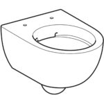 Závesné WC s hlbokým splach. Geberit Selnova Compact, uzavretý tvar, Rimfree