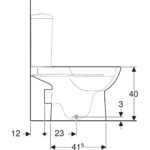 Stojacie WC Selnova pre nádržku umiestnenú na WC mise, s hlb. splach., Rimfree, biela