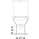 Stojacie WC Selnova pre nádržku umiestnenú na WC mise, s hlb. splach., Rimfree, biela