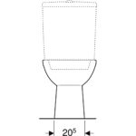 Stojacie WC Geberit Selnova pre nádržku umiestnenú na WC mise, s hlb. splach., biela