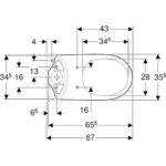 Stojacie WC Geberit Selnova pre nádržku umiestnenú na WC mise, s hlb. splach., biela