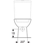 Stojacie WC Geberit Selnova pre nádržku umiestnenú na WC mise, s hlb. splach., biela