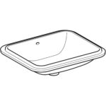 Vstavané umývadlo Geberit VariForm, pravouhlé: B1=50cm, T=49cm, biela