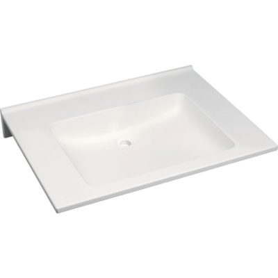 Umývadlo Publica, hranatý dizajn, bezbariérové: B=70cm, T=55cm, Alpská biela, 501.042.11.1