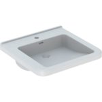 Bezbariérové umývadlo Geberit Selnova Comfort Square: B=55cm, T=52.5cm, biela