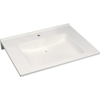 Umývadlo Publica, hranatý dizajn, bezbariérové: B=70cm, T=55cm, Alpská biela, 402070016