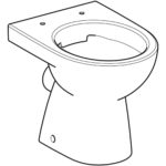 Stojacie WC s hlb. splach. Geberit Selnova, vodorovný odtok, Rimfree