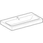 Umývadlo na dosku Geberit iCon: B=90cm, T=48.5cm, biela