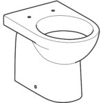 Stojacie WC Geberit Selnova s hlb. splach., v jednej rovine so stenou, biela