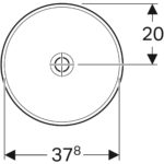 Zápustné umývadlo Geberit VariForm, okrúhle: D=40cm, biela