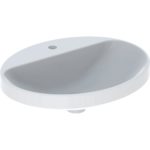 Zápustné umývadlo Geberit VariForm, oválne, s otvorom pre bat: B=50cm, T=45cm, biela