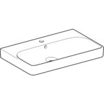 Umývadlo Geberit Smyle Square: B=75cm, T=48cm, biela