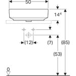 Umývadlo na dosku Geberit VariForm, elipsovité, s otvorom pre batériu, biela