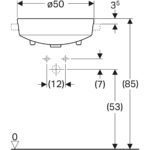 Polozápustné umývadlo Geberit VariForm, okrúhle: D=50cm, biela