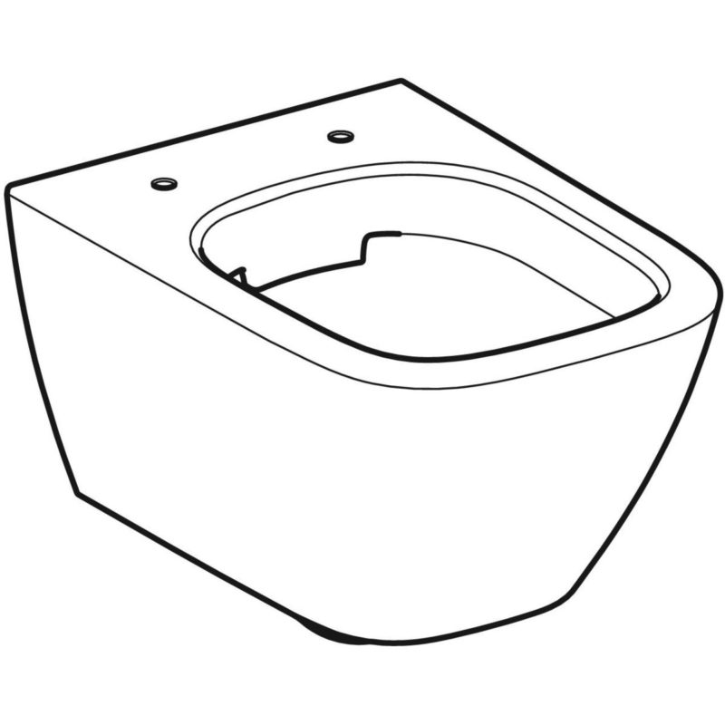Závesné WC s hlbokým splach. Geberit Smyle Square, skrát. vyloženie, uz. tvar, Rimfree, 500.379.01.1
