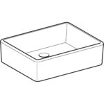 Viacúčelový drez Geberit Publica bez prepadu: B=50cm, T=40cm, Prepad=Bez, biela