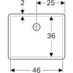 Viacúčelový drez Geberit Publica bez prepadu: B=50cm, T=40cm, Prepad=Bez, biela