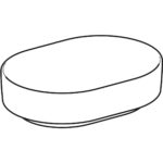 Umývadlo na dosku Geberit VariForm, elipsovité: B=55cm, T=40cm, biela