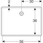 Viacúčelový drez Geberit Publica bez prepadu: B=60cm, T=40cm, Prepad=Bez, biela