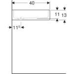 Viacúčelový drez Geberit Publica bez prepadu: B=60cm, T=40cm, Prepad=Bez, biela