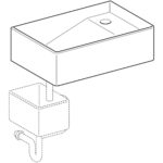 Horný diel umývadla na zachytávanie sadry Geberit Publica: B=78cm, H=23.5cm, T=51.5cm
