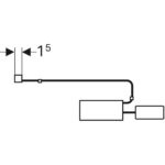 Dvojitá svetelná lišta Geberit pre zásuvku: L=55cm