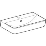 Umývadlo Geberit Selnova Compact: B=55cm, T=37cm